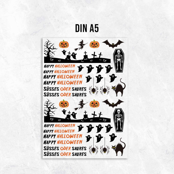 randlose Rub-on Sticker Halloween 01