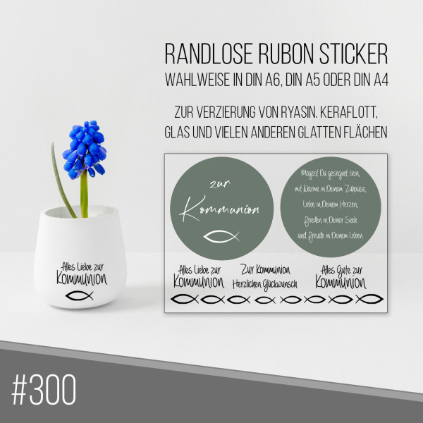 randlose Rub-on Sticker M300 Kommunion