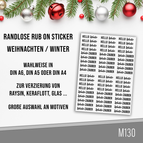 randlose Rub-on Sticker M130 Hello Winter